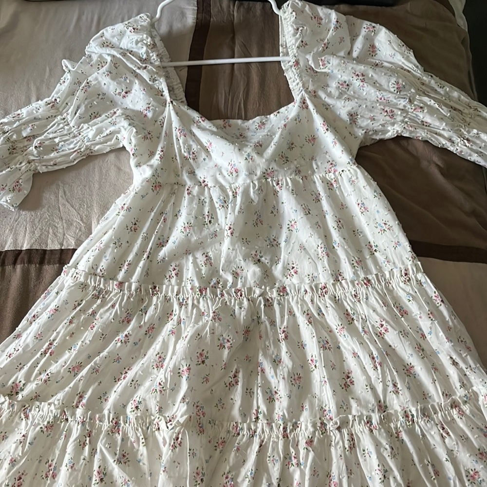White flower dress